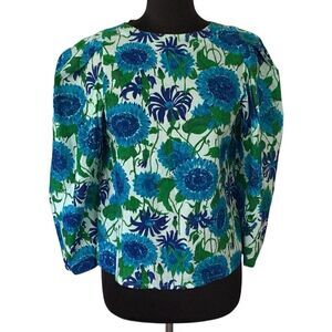 Mille Resort & Travel Floral Cotton Blouse Top Women’s XS